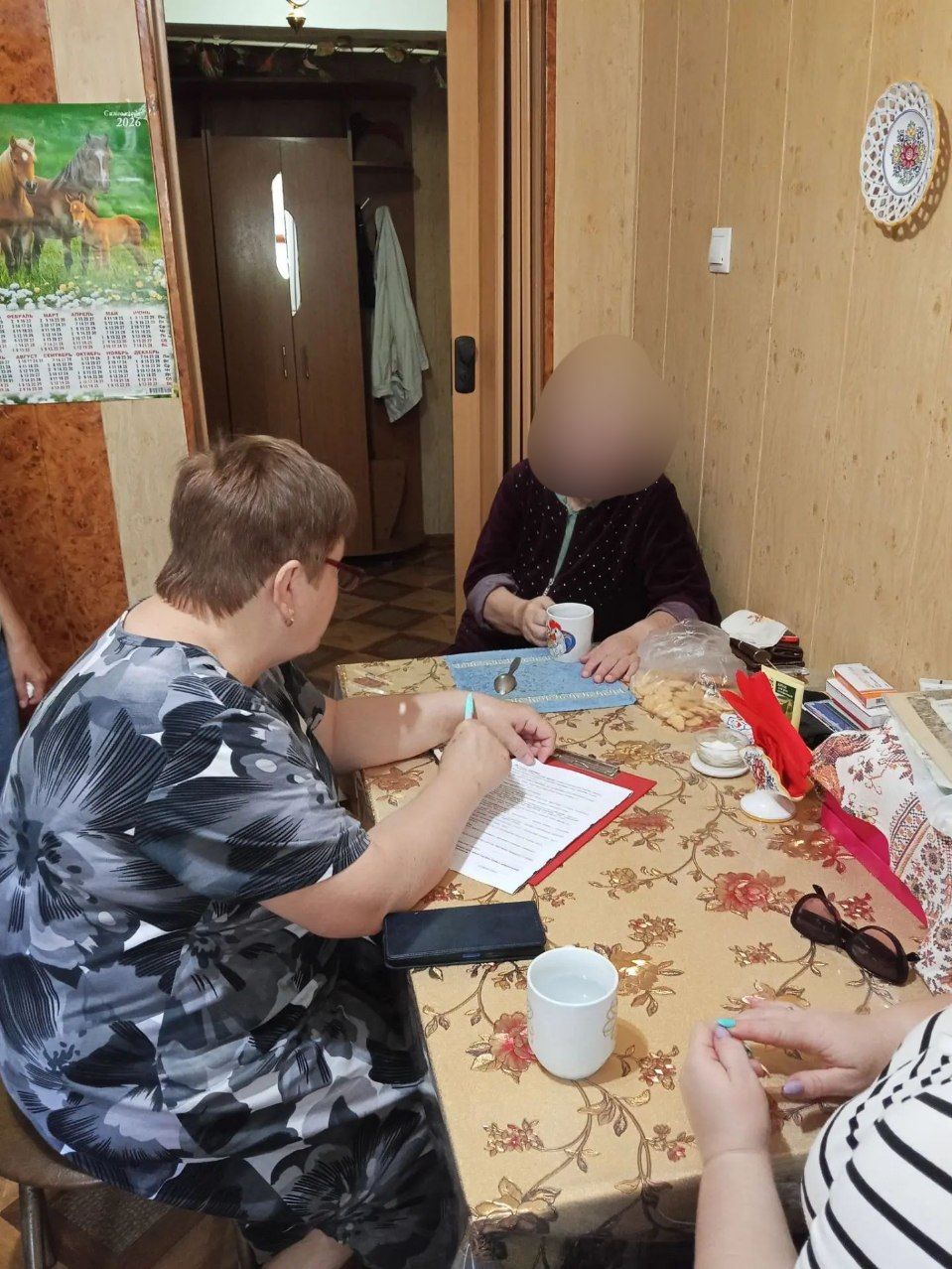 Члены Мобильной бригады ГКУ « РКЦСОН» МТ и СЗ КБР-филиал по Майскому району выехали к одинокой гражданке Л.